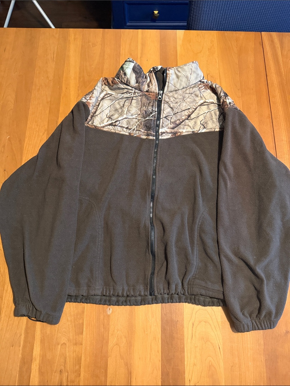 Realtree Brown Fleece Jacket with Camo Yoke